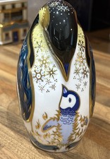 Penguin with Chick - ROYAL CROWN DERBY PAPERWEIGHT GOLD STOPPER No Box