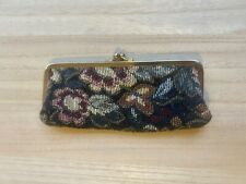 Vintage Tapestry Coin Purse Glasses Case Clip Frame  