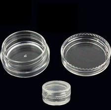 2.5ML Clear Plastic Empty Cosmetic Sample Pots Craft Storage Containers Jar 10X