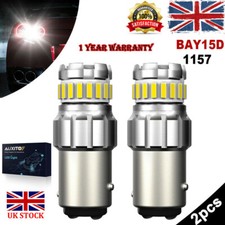 2/4x 1157 Bay15d Brake Light Bulbs 380 Led White Car Reverse Fog Stop Tail Light