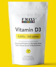 Vitamin D 4000IU Tablets | 365 Vitamin D3 Supplements | High Strength, UK Vit D