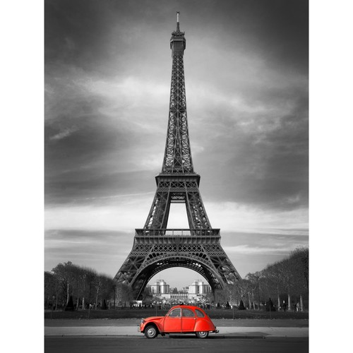 Eiffel tower paris red - eiffel, car