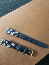 Cath Kidston Replacement Watch Strap 14mm Navy Blue Floral New