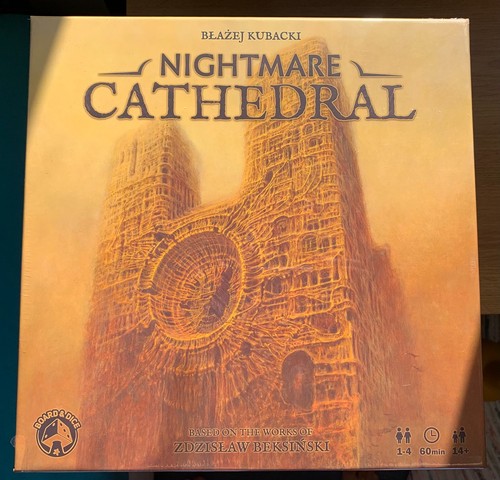 Nightmare cathedral board game - board,
