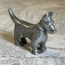 Vintage Pewter Scotty Dog Figure Ornament 