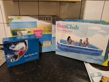 Bundle Inflatable 3m Family Pool With Pool Mat And Pool Quemical Starter Kit