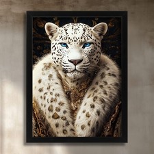 Snow leopard wall art - snow,