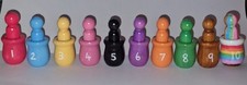 Early Years Ordering Numbers,  Colour Matching Number Wooden Resources