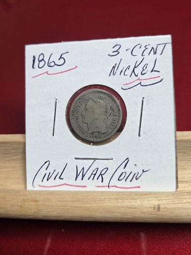 1865 three cent - 1865, nickel