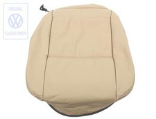 VW Transporter Caravelle T5 Leather Front Seat Base Cover with Heater in Beige