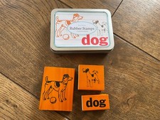 Cavallini & Co of San Francisco. 3 x Dog Rubber Stamps. Unused.