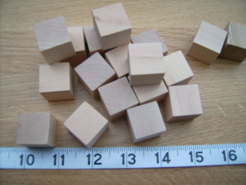 10x wood cubes wooden - 10x, /
