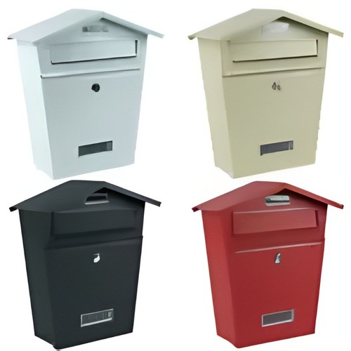 New large steel post box - steel,