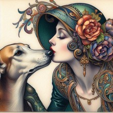 Art Deco Style Lady With