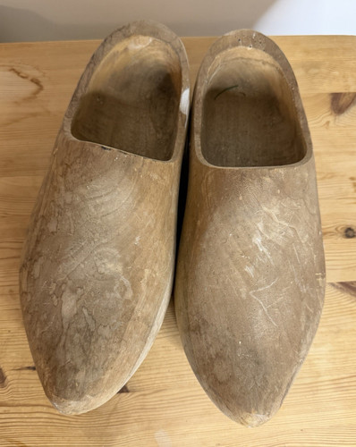 Pair wooden clogs - wooden, shoe
