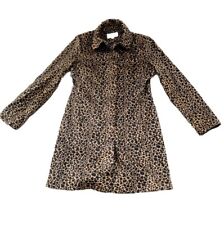 Super Soft Velvety Leopard Print Coat - Size 14 Ronit Zilkha