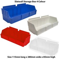 10x STRONGE & HEAVYDUTY WIDE STORAGE BOX SLATBOX SLATWALL DISPLAY PREMIUM QUALTY