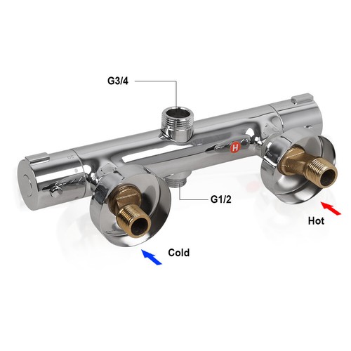 Twin outlet thermostatic - twin-outlet,