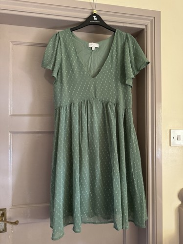 Apricot green dobby dress size - dobby,