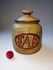 Tremar Cornish Studio Pottery Stoneware Lidded Jam Pot