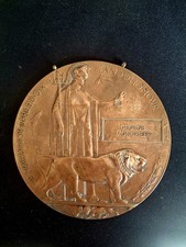 WW1 Bronze Death Plaque Dead