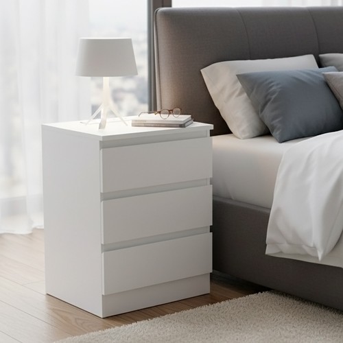 Wooden bedside table with - wooden,