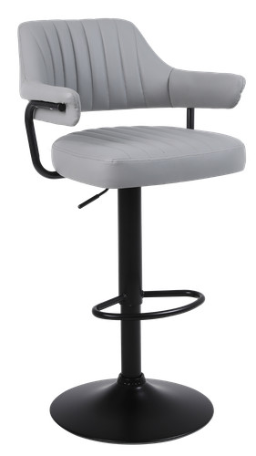 Grey plush bar stool - grey,