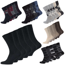 Mens Black Cotton Socks 6