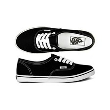 VANS AUTHENTIC LO PRO BLACK/WHITE CANVAS SHOES WOMENS US SIZES