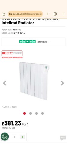 Heatstore electric radiator - electric,