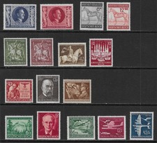 GERMANY - 1943/44 - THIRD REICH - SELECTION 16V - ALL MNH **  - LOT 24