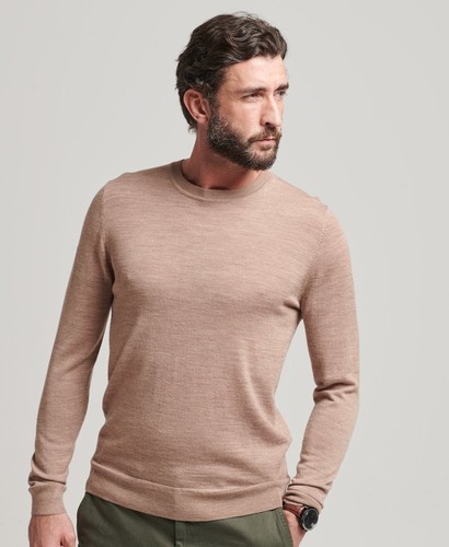 Superdry mens merino crew neck - mens,