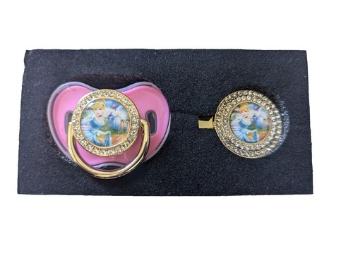 Bling pacifier with clip - pacifier,