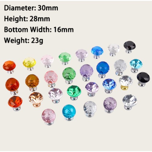 Crystal door knobs cabinet - crystal,