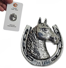 Horseshoe Pin Pewter Badge