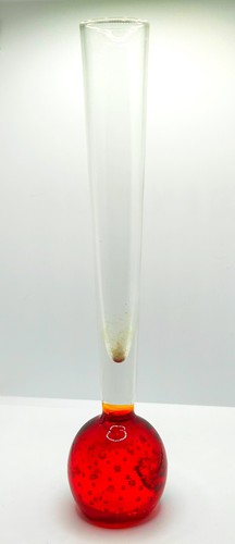 Vintage red bubble glass - glass, bud