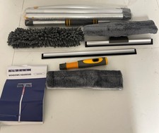 Double Sided Window Squeegee with Telescopic Strait Or Flexible Pole