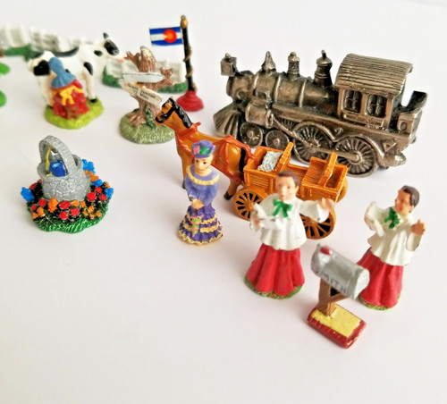 Lot hand painted metal - 20,