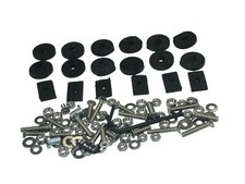 Lambretta Series 3 Li SX TV Floor Board Fixing Kit Black Rubbers Stainless Steel