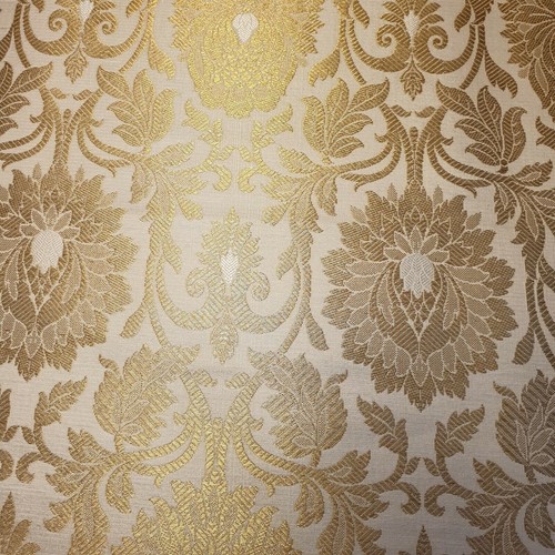 Floral gold leaf damask - leaf,