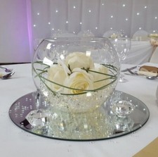 Wedding Glass Fish Bowl Centrepiece Box Of 4. Decoration. Christmas