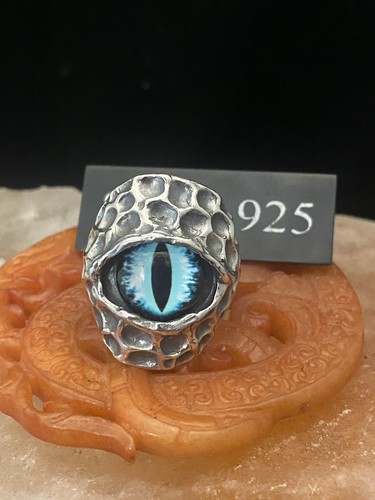 Large silver octopus eye ring - silver,