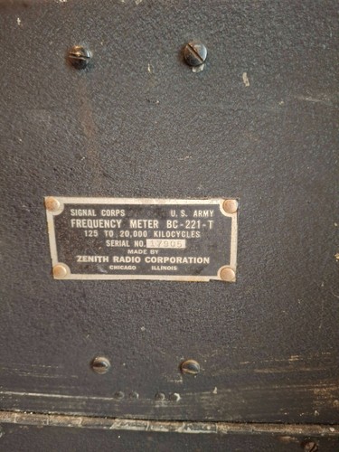 Army signal corps frequency - army,