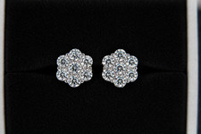 Moissanite Clustered Flower