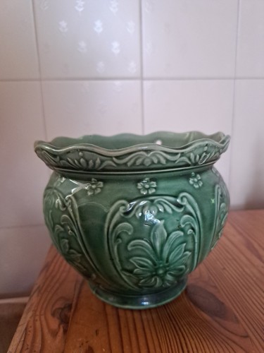 Vintage green majolica - vintage,