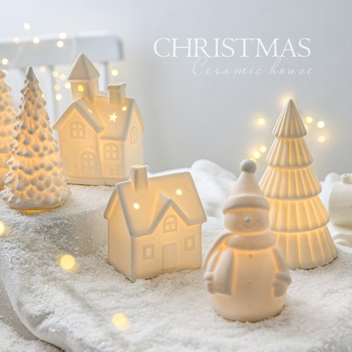 Ceramic christmas tree - tree, desktop