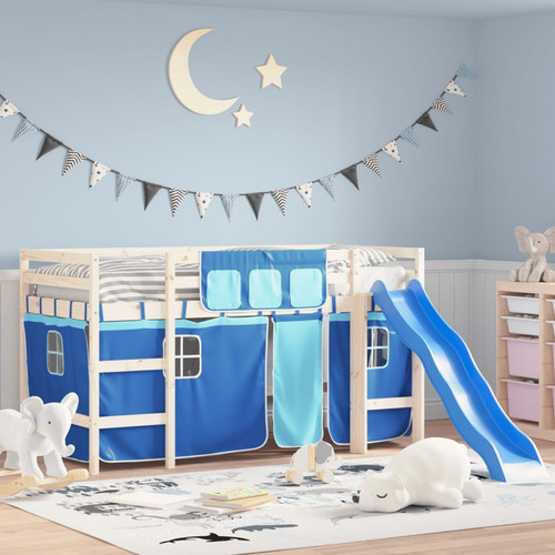 Loft bed curtains blue - curtains,