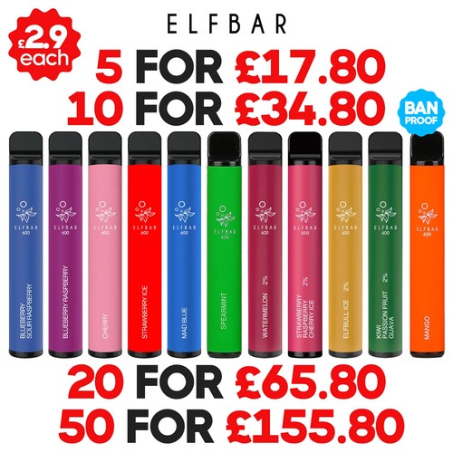 Elf bar 600 puffs vape - 600,