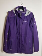 CragHoppers Gore Tex Purple Hooded Waterproof Womens Jacket UK Size 10