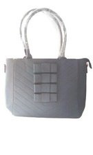 Women's Handbag. Blue. 4 Bows